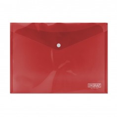 Ingraf Sobre con Cierre de Broche - Polipropileno - Tamaño A4 - Color Rojo
