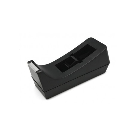 Bismark Portarrollos de Sobremesa para Cintas Adhesivas de hasta 33m - Cuchilla de Acero - Color Negro