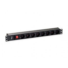Equip Regleta 8 Shuckos para Montaje en Rack 19" 1U - Interruptor On/Off - Cable de 1.80m