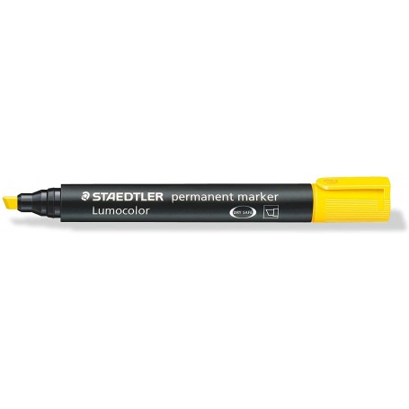 Staedtler Lumocolor 350 Rotulador Permanente - Secado Rapido - Punta 2 - 5 mm Aprox - Color Amarillo