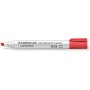 Staedtler Lumocolor 351 Marcador para Pizarra Blanca - Punta Biselada 2 - 5mm Aprox - Secado Rapido - Color Rojo