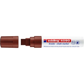 Edding 4090 Rotulador de Tiza Liquida - Punta Biselada - Trazo entre 4 y 15mm - Olor Neutro - Color Marron