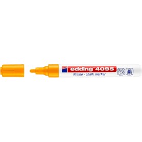 Edding 4095 Rotulador de Tiza Liquida - Punta Redonda - Trazo entre 2 y 3mm - Olor Neutro - Color Naranja Neon
