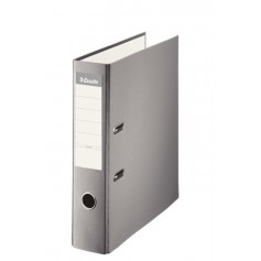 Esselte Archivador de Palanca - Formato Folio - Lomo 75mm - Capacidad para 500 Hojas - Color Gris