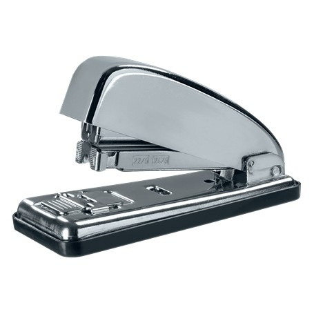 Petrus 226C Grapadora Metalica - Hasta 30 Hojas - Grapado Cerrado, Abierto y Clavado - Color Cromado