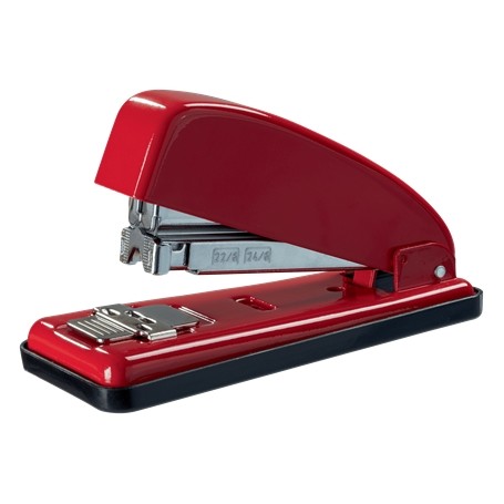 Petrus 226 Grapadora Metalica - Hasta 30 Hojas - Grapado Cerrado, Abierto y Clavado - Color Rojo