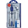 Staedtler Noris 550 02 Compas de Precision - Aguja y Mina Intercambiables - Mecanismo de Ajuste Rapido