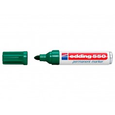 Edding 550 Rotulador Permanente - Punta Redonda - Trazo entre 3 y 4 mm. - Recargable - Secado Rapido - Color Verde