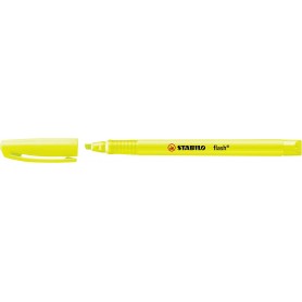 Satabilo Flash Marcador Fluorescente - Tamaño Bolsillo - Trazo de 1 y 3.5mm - Tinta con Base de Agua - Color Amarillo