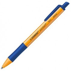 Stabilo Pointball Boligrafo Retractil - Punta de 1mm - Tinta con Base de Aceite - Recargable - 79% Plastico Reciclado - Grip Ant