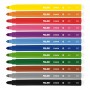 Milan Pack de 12 Rotuladores - Punta Conica 5mm - Tinta al Agua - Lavable - Colores Surtidos
