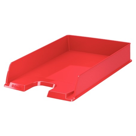 Esselte Europost Vivida Bandeja Portadocumentos - Formato Vertical - A4 - Espacio para Etiqueta Identificativa - Color Rojo