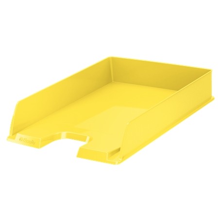 Esselte Europost Vivida Bandeja Portadocumentos - Formato Vertical - A4 - Espacio para Etiqueta Identificativa - Color Amarillo