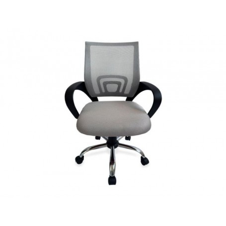 Equip Silla de Oficina - Diseño Ergonomico - Respaldo de Malla Transpirable - Mecanismo de Mariposa - Ajuste de Altura - Base Cr