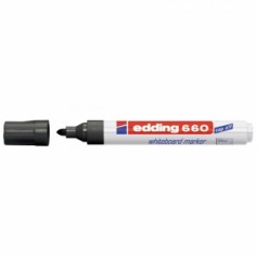 Edding 660 Rotulador para Pizarra Blanca - Punta Redonda - Trazo entre 1.5 y 3 mm. - Tinta Pigmentada - Recargable - Borrable en