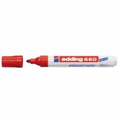 Edding 660 Rotulador para Pizarra Blanca - Punta Redonda - Trazo entre 1.5 y 3 mm. - Tinta Pigmentada - Recargable - Borrable en