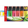 Stabilo Boss 70 Pack de 6 Marcadores Fluorescentes - Trazo entre 2 y 5mm - Recargable - Tinta con Base de Agua - Colores Surtido