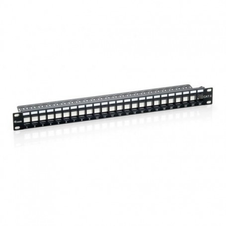 Equip Patch Panel 24 Puertos Cat 6 1U 19"