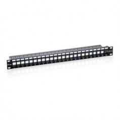 Equip Patch Panel 24 Puertos Cat 6 1U 19"