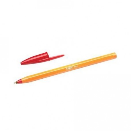 Bic Orange Original Fine Boligrafo de Bola - Punta Redonda de 0.8mm - Trazo de 0.30mm - Tinta con Base de Aceite - Cuerpo Naranj