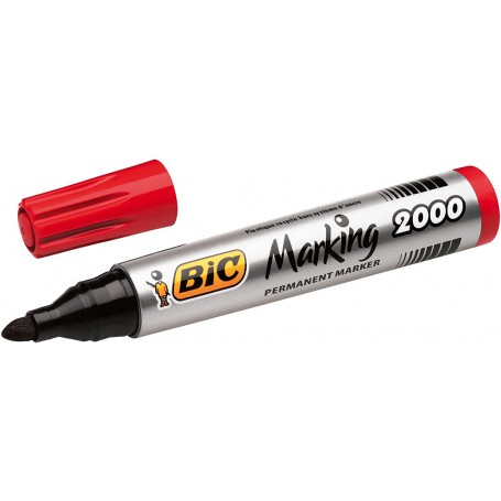 Bic Marking 2000 Ecolutions Rotulador Permanente - Punta de 4.95 mm - Tinta con Base de Alcohol - Ecologico - Secado Rapido - Co