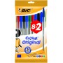 Bic Cristal Original Pack de 10 Boligrafos de Bola - Punta Redonda de 1.0mm - Trazo 0.4mm - Tinta con Base de Aceite - Colores S