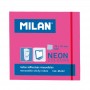 Milan Bloc de 100 Notas Adhesivas - Removibles - 76mm x 76mm - Color Rosa Neon