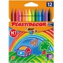 Bic Kids Plastidecor Caja de 12 Lapices de Cera - Extraresistentes - Facil de Sacar Punta - No Mancha