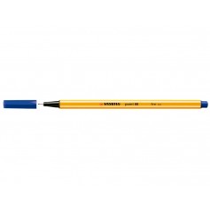 Stabilo Point 88 Rotulador de Punta Fina de Fibra - Trazo de 0.4 mm - Tinta con Base de Agua - Color Azul Oscuro