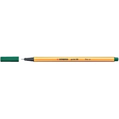 Stabilo Point 88 Rotulador de Punta Fina de Fibra - Trazo de 0.4 mm - Tinta con Base de Agua - Color Verde Pino
