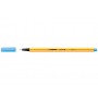 Stabilo Point 88 Rotulador de Punta Fina de Fibra - Trazo de 0.4 mm - Tinta con Base de Agua - Color Azul Celeste