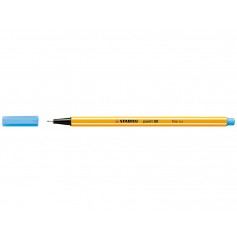 Stabilo Point 88 Rotulador de Punta Fina de Fibra - Trazo de 0.4 mm - Tinta con Base de Agua - Color Azul Celeste