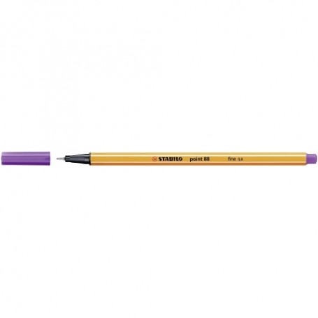 Stabilo Point 88 Rotulador de Punta Fina de Fibra - Trazo de 0.4 mm - Tinta con Base de Agua - Color Lila