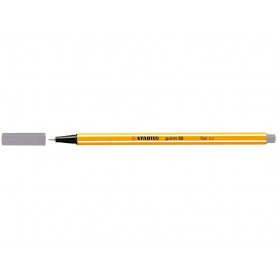 Stabilo Point 88 Rotulador de Punta Fina de Fibra - Trazo de 0.4 mm - Tinta con Base de Agua - Color Gris Oscuro