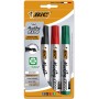 Bic Marking 2300 Ecolutions Pack de 4 Rotuladores Permanentes - Punta Biselada - Tinta con Base de Alcohol - Ecologico - Colores