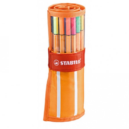 Stabilo Point 88 Pack de 30 Rotulador de Punta Fina de Fibra - Trazo de 0.4mm. - Tinta con Base de Agua - Apto para Reglas y Pla