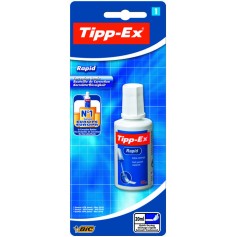 Tipp-Ex Rapid Liquido Corrector 20ml - Formula de Secado Rapido - Aplicador de Espuma