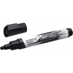 Bic Velleda Tank Marcador para Pizarra - Trazo 2.3mm - Punta Ojival - Tinta con Base de Alcohol - Borrado Optimo - Color Negro