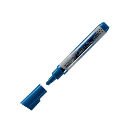 Bic Velleda Tank Marcador para Pizarra - Punta Ancha - Tinta Liquida - Borrado Optimo - Color Azul
