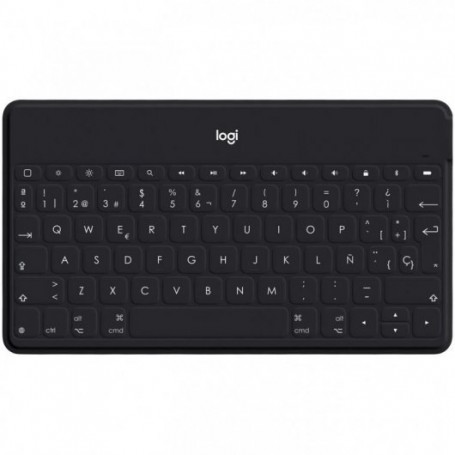 Logitech Keys to Go Teclado Bluetooth para iPhone, iPad y Apple TV - Teclas de Acesso Directo - Base para Smartphone - Ultralige
