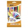 Bic Cristal Multicolour Pack de 10 Boligrafos de Bola - Punta Redonda de 1.6mm - Trazo 0.42mm - Tinta con Base de Aceite - Color
