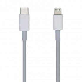 Aisens Cable Lightning a USB-C USB 2.0 - Lightning/M-USB-C/M - 20cm - Color Blanco