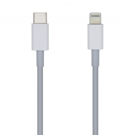 Aisens Cable Lightning a USB-C USB 2.0 - Lightning/M-USB-C/M - 20cm - Color Blanco