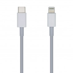 Aisens Cable Lightning a USB-C USB 2.0 - Lightning/M-USB-C/M - 20cm - Color Blanco