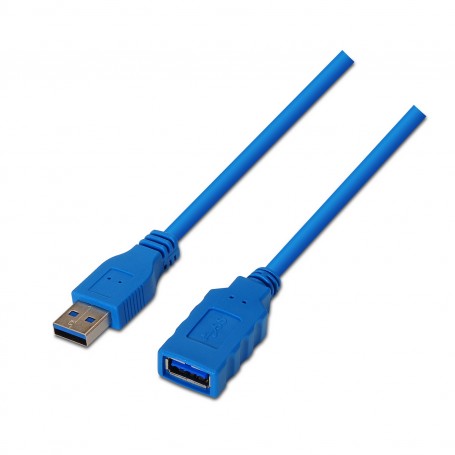Aisens Cable Extension USB 3.0 - Tipo A Macho a A Hembra - 1.0m - Color Azul