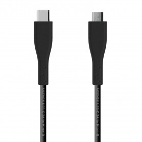 Aisens Cable USB 2.0 3A - Tipo USB-C/M-Micro B/M - 2.0m - Color Negro