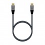 Aisens Cable USB 3.2 Gen2x2 Aluminio 20Gbps 8K@30Hz 5A 100W E-Mark, Tipo USB-C/M-USB-C/M - 1.0m - Color Gris