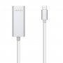 Aisens Conversor USB3.1 Gen1 USB-C a Ethernet Gigabit 10/100/1000 Mbps - 15cm - Color Plata