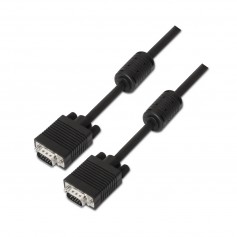 Aisens Cable SVGA con Ferrita - HDB15/Macho-HDB15/Macho - 6.0m - Color Negro