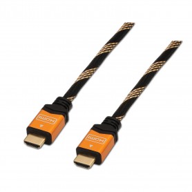 Aisens Cable HDMI Alta Velocidad / HEC - A Macho-A Macho - Blindado en Oro - 5.0m - Compatibilidad 3D y Ethernet - Color Oro